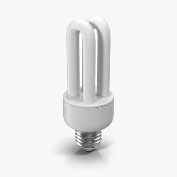 Energy Saving Light Bulb 3 Illuminated 3D Model 3D Model
