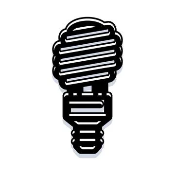 Energy saving light bulb concept with compact fluorescent lamp Stock Illustration