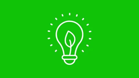 Energy saving light bulb eco green animation Stock Footage 330539509