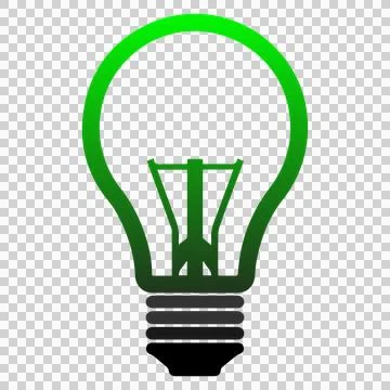 Energy-saving light bulb glowing with eco-friendly power. Stock Illustration