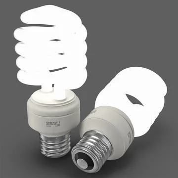 Energy Saving Light Bulb Illuminated 3D Model 3D Model