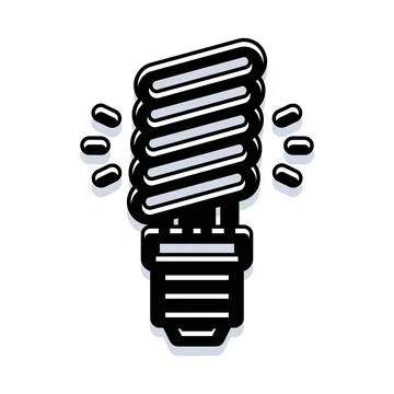 Energy saving light bulb illuminating green concepts Stock Illustration