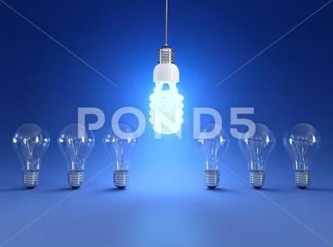Energy saving light bulb Stock Illustration