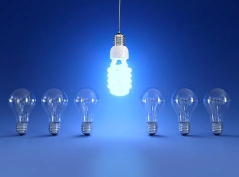 Energy saving light bulb Stock Illustration