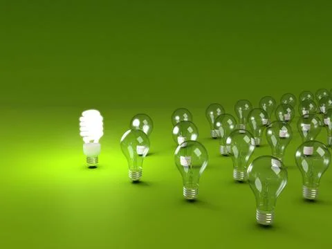 Energy saving light bulb Иллюстрация