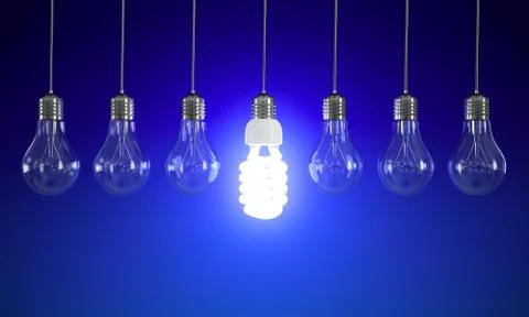 Energy saving light bulb Stock Illustration