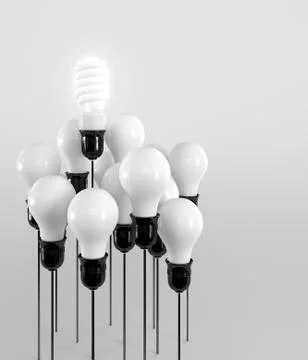 Energy saving light bulb Stock Illustration