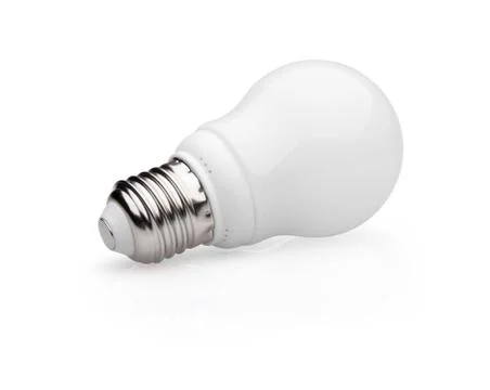Energy saving light bulb isolated on white background with  clipping path Stock Photos