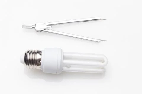 Energy saving light bulbs, ecological, to save energy and consumption. Stock Photos