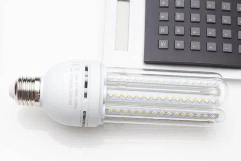 Energy saving light bulbs, ecological, to save energy and consumption. Stock Photos