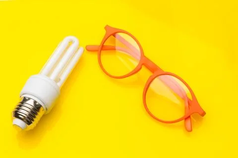 Energy saving light bulbs, ecological, to save energy and consumption. Stock Photos