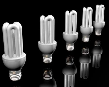 Energy saving light bulbs Stock Illustration