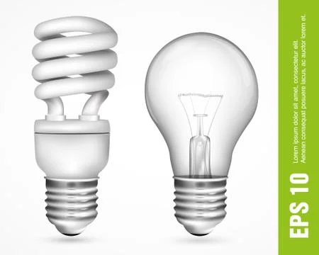 Energy saving light bulbs Stock Illustration