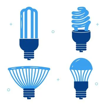 Energy saving light bulbs Stock Illustration