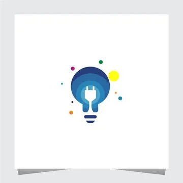Energy Saving Light Bulbs Logo Illustration