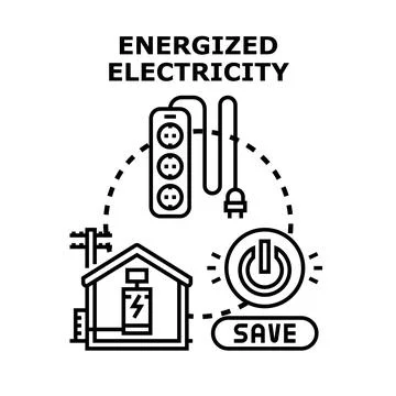 Energy saving management concept illustration Illustrazione stock