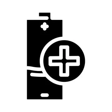 Energy saving mode glyph icon vector illustration 스톡 일러스트