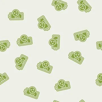 Energy saving mode glyph seamless pattern 스톡 일러스트