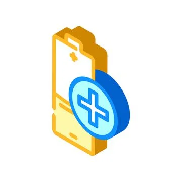 Energy saving mode isometric icon vector illustration Stock Illustration