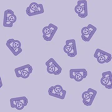 Energy saving mode line seamless pattern Illustration