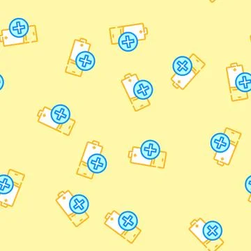 Energy saving mode vector seamless pattern Illustrazione stock