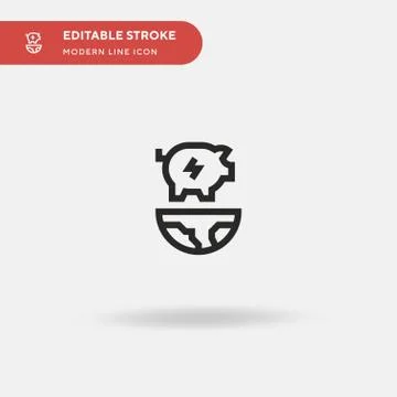 Energy Saving Simple vector icon. Illustration symbol design template for web Stock Illustration