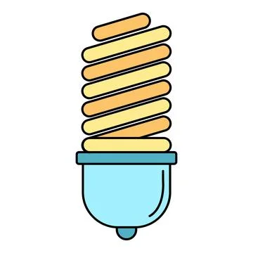 Energy saving spiral light bulb illustration Stock Illustration