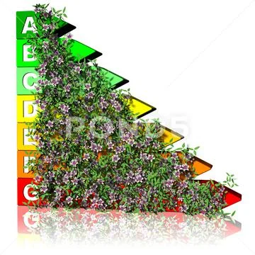 Energy saving symbol - 3D illustration Stock Illustration