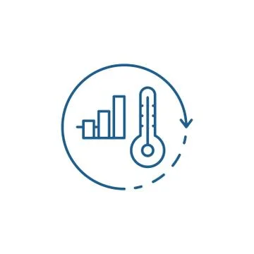 Energy saving system line icon concept. Energy saving system flat vector symbol Illustrazione stock