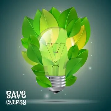 Energy saving vector illustration. Stock Illustration