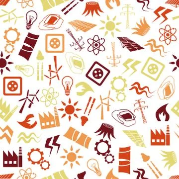 Energy seamless pattern Stock Illustration