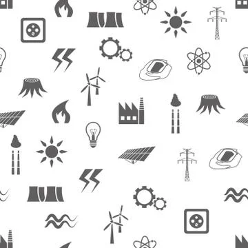 Energy seamless pattern Stock Illustration