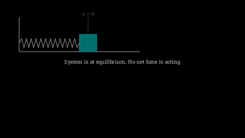 Energy in a simple harmonic oscillator Vídeo Stock 335733198