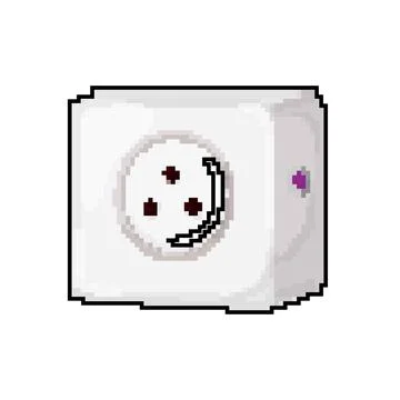 Energy smar plug game pixel art vector illustration Illustrazione stock