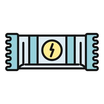 Energy snack bar packaging with lightning bolt icon Stock Illustration