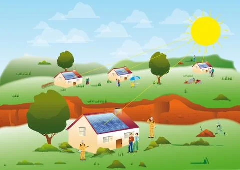 Energy solar Stock Illustration