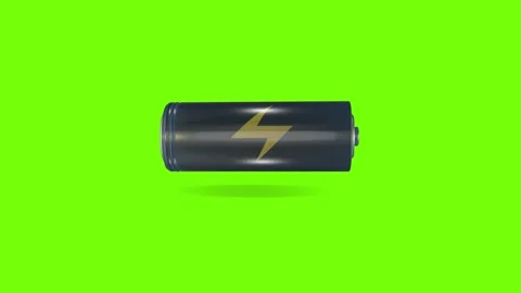 An energy source. Battery. Power. A large charge. Green background. Stock Footage 259722343