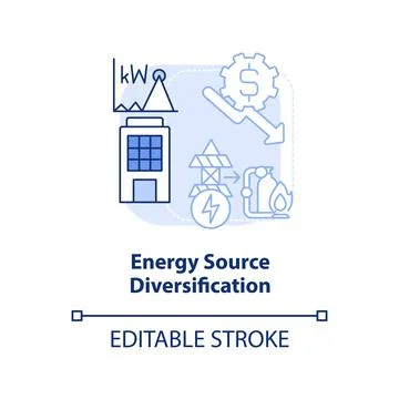 Energy source diversification blue light concept icon 스톡 일러스트