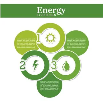 Energy source over white background vector illustration 스톡 일러스트