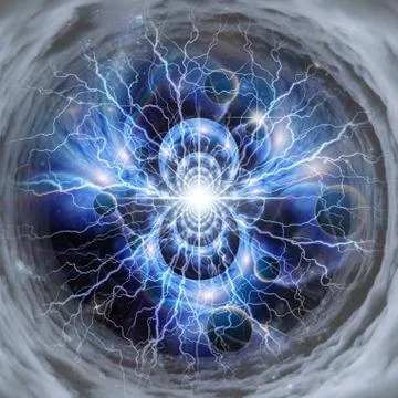 Energy in space Stock Illustration