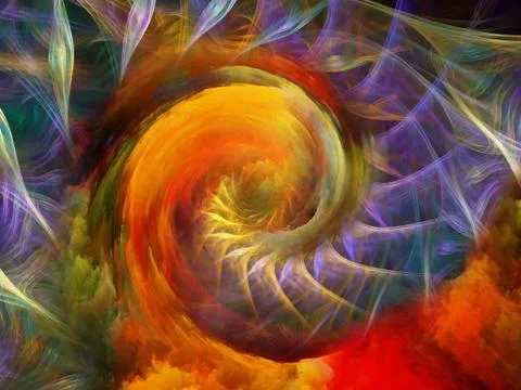 Energy of Spiral Pattern 스톡 일러스트