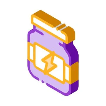 Energy Sport Supplements isometric icon vector illustration Illustrazione stock