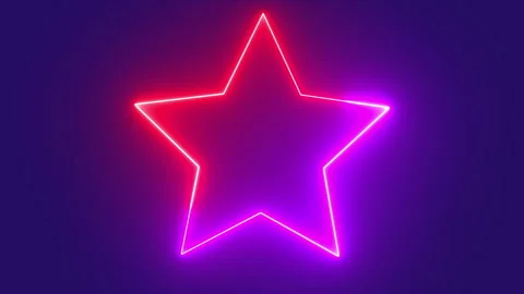 Energy star on neon  light trails background. Stock Footage 249234650