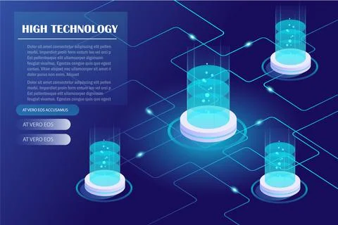 Energy station of future concept Stock Illustration