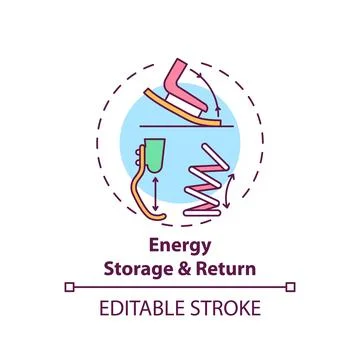 Energy storage and return concept icon 스톡 일러스트