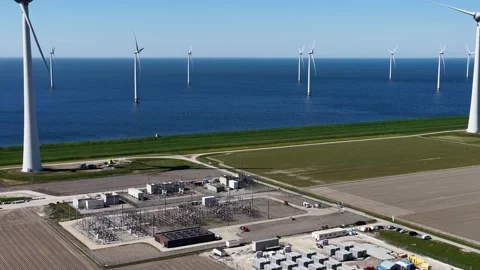 Energy Storage Farm Westermeerdijk 動画素材 333623626
