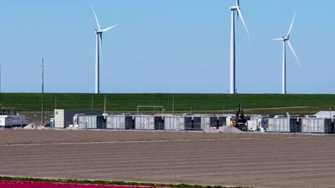 Energy Storage Farm Westermeerdijk 動画素材 333623633