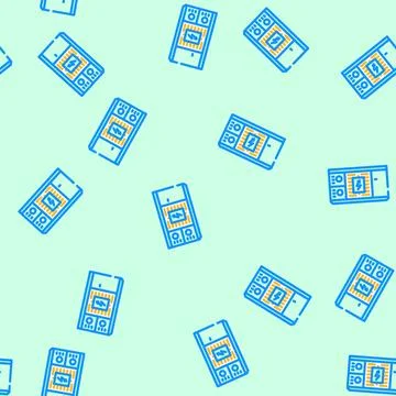 Energy storage wind turbine vector seamless pattern Stock Illustration