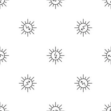Energy of sun pattern seamless vector 库存插图