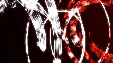 Energy swirl motion background loop red white Video stock 119553828